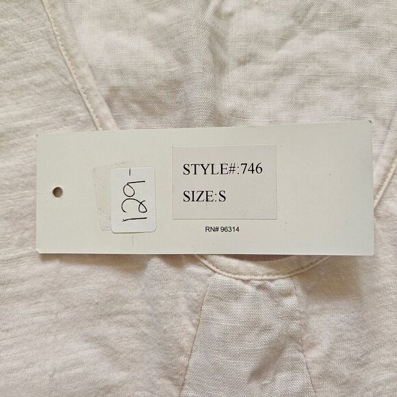 Luna Luz Linen Pink Pocket Dress Womens Size Small Sleeveless Lagenlook# 746 - Picture 9 of 15